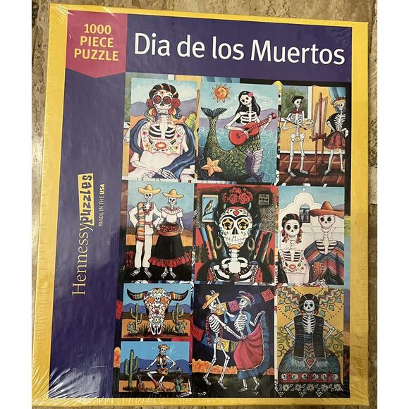 Day of The Dead Dia De Los Muertos Mexico 1000pc Jigsaw 19"x26" Halloween - Picture 1 of 3